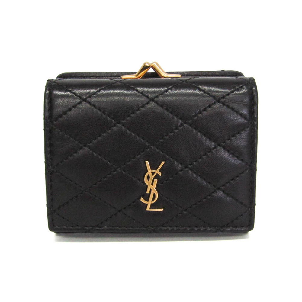 Yves Saint Laurent Gabby Compact Wallet 734494 Women's  Lambskin Wallet (tri-...